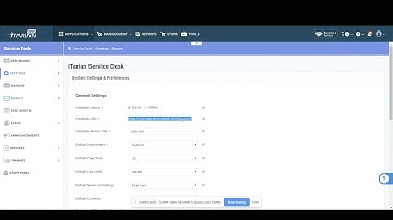 Service Desk Ticket System From ITarian  | System Settings and Preferences