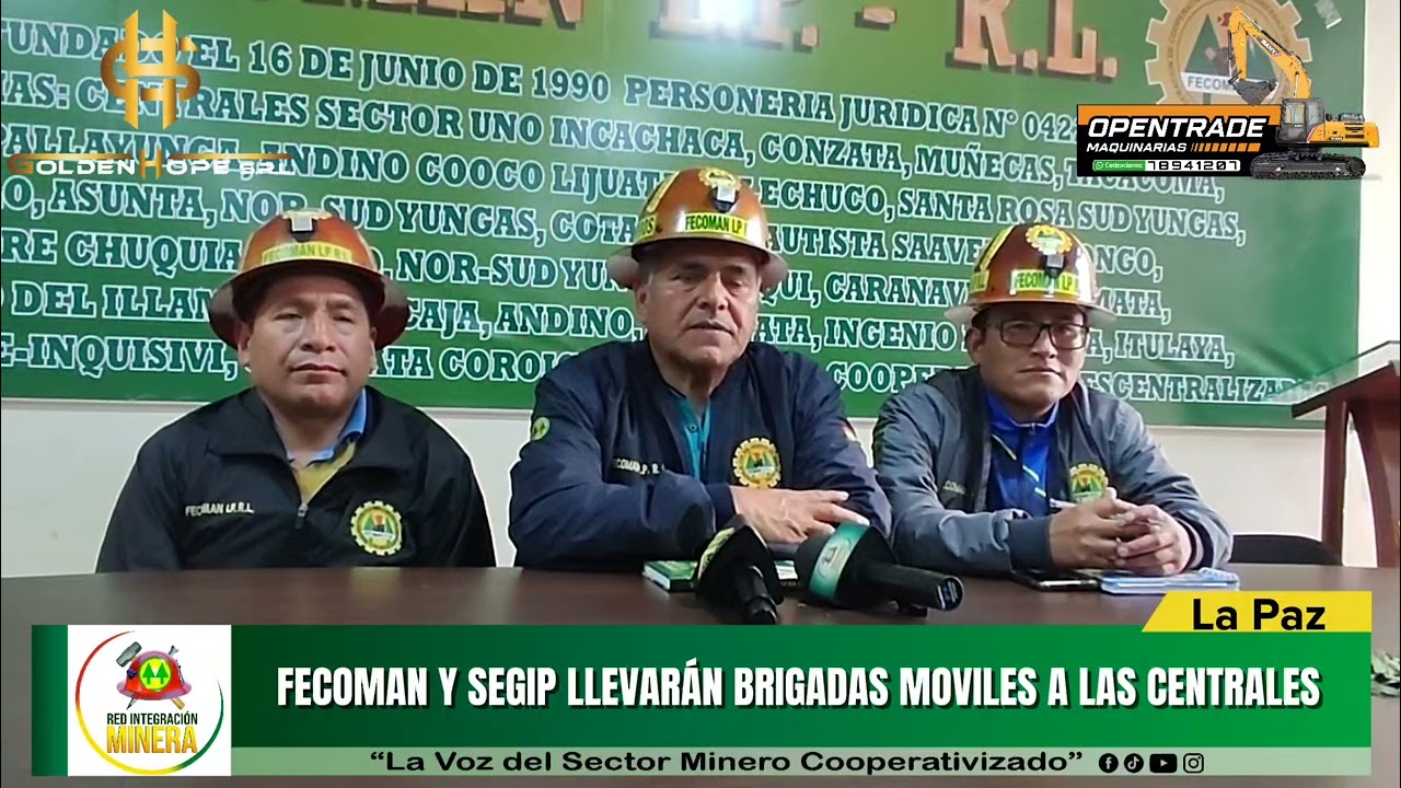 #RedIntegracionMinera I 𝐅𝐄𝐂𝐎𝐌𝐀𝐍 𝐋.𝐏 𝐑.𝐋. 𝐘 𝐒𝐄𝐆𝐈𝐏 𝐋𝐋𝐄𝐕𝐀𝐑𝐀́𝐍 𝐁𝐑𝐈𝐆𝐀𝐃𝐀𝐒 𝐌𝐎́𝐕𝐈𝐋𝐄𝐒 𝐀 𝐋𝐀𝐒 𝐂𝐄𝐍𝐓𝐑𝐀𝐋𝐄𝐒