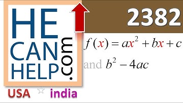 2382 {HECANHELP.COM USA} QAUDRATIC FUNCTIONS NUMBER OF X- INTRERCEPTS GEORGE MATHEW