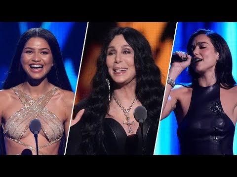 Zendaya & Dua Lipa Help Cher Celebrate Rock & Roll Hall Of Fame Induction