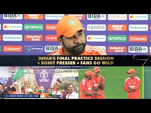 LIVE: India's Final CWC23 Practice Session ft. Rohit Sharma's Presser