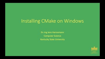 Toolchain Setup - Installing CMake on Windows