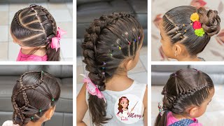 5 PEINADOS GENIALES Con Trenzas Y Coletas
