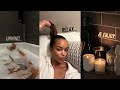 A COZY NIGHT IN | making a poke bowl, Q&amp;A&#39;s, skincare, getting ready for bed | AD