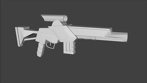 Blender 3D Speed modeling | Sci-fi sniper rifle