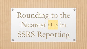 Rounding to the Nearest 0.5 in SSRS Reporting