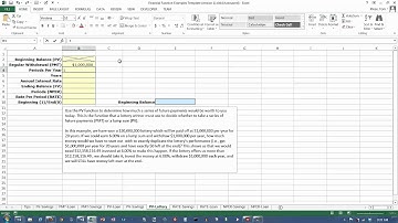 Excel 2013: The PV (Present Value) Function and Winning the Lottery