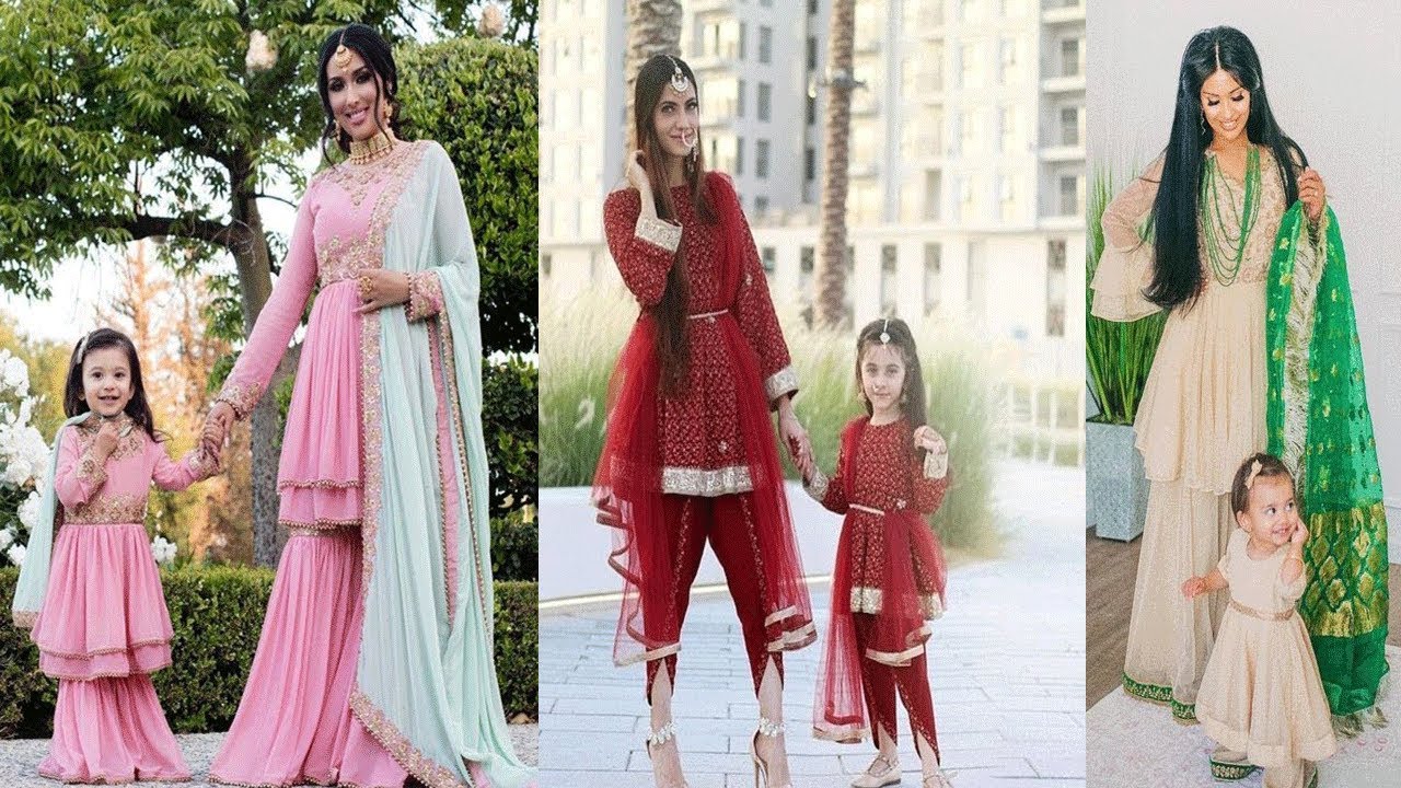 Gorgeous Mom And Daughter Matching Indian Outfits Matching Dress Ideas