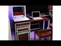 DIY Folding Desk with Mirror storage and cabinet