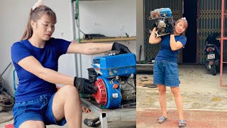 Talented repair girl-Girl restored Jiamu 170F engine head by herself –The result surprised everyone!