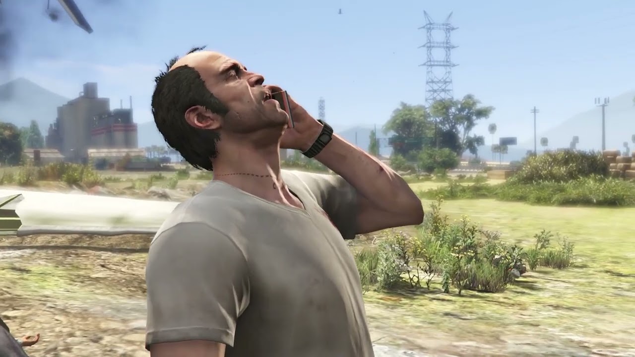 Michael & Trevor shoot down jet 