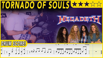 Tornado Of Souls - Megadeth | DRUM SCORE Sheet Music | #335 DRUMSCRIBE