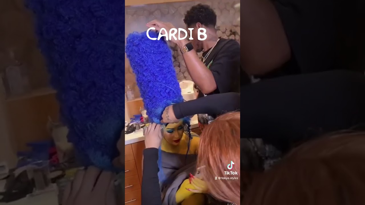 Cardi B Be Careful Music Video Weave Hair Ring Toyko StylezHelloGiggles
