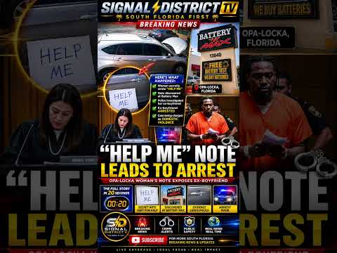 Opa-locka "HELP ME" Note Leads To Arrest | Nota "AYÚDAME" Lleva a Arresto