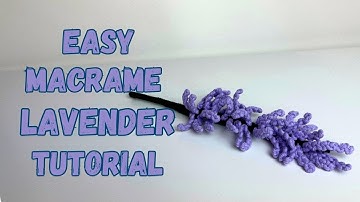 Easy Macrame Lavender Tutorial for a Beautiful Home Decor Accent