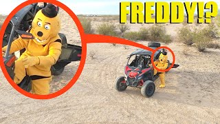 drone catches Freddy Fazbear in Haunted Desert!! (He was so mad)