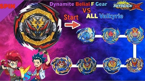 【Dynamite Belial F Gear  VS ALL Valkyrie】 Beyblade Burst DB 베이블레이드 버스트 DB 다이너마이트 벨리알 F기어 VS 올 발키리