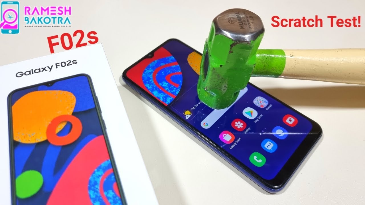 Samsung Galaxy F02s Screen Scratch Test