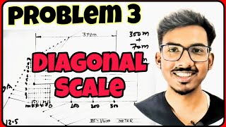Problem 3 diagonal scale in engineering drawing | beu exam 1st semester 2024-25|scale in engineering