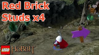 Lego the Hobbit - Red Brick Studs x4 - Mithril Shadow Blade