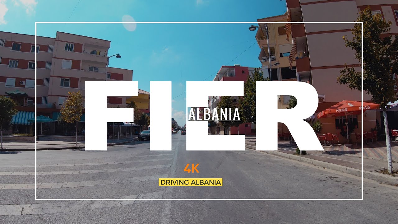FIER, ALBANIA - QYTETI I FIERIT , DRIVING REAL-TIME ASMR 27 min [4K-HDR] 