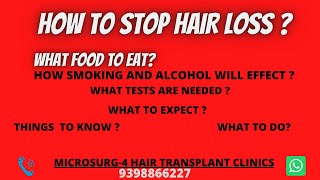How To Stop Hair Loss ? Hair Transplant Hair Growth Microsurgclinics, Hyderabad