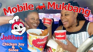 Jollibee Mobile 🚗 Mukbang🍗🍗(Back At It Again With Our Favorites) Chicken Joy And Sides😋
