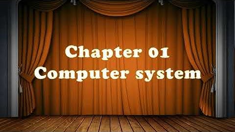 Class 9 - Computer - Chapter 1 , Part 1