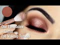 Beginners Eye Makeup Tutorial Using One Matte and One Glitter Liner | How To Apply Eyeshadow