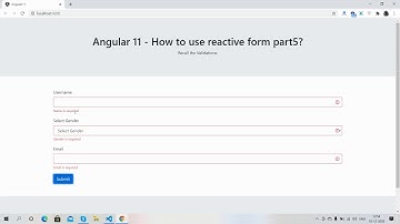 Angular 11 - How to use reactive form part5? Recall Form Validation
