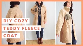 DIY Teddy Fleece Zip Up Jacket