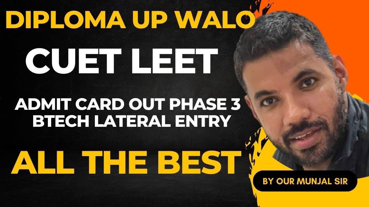 CUET LEET 2023 Admit card Out Phase 3🔥City intimation slip complete