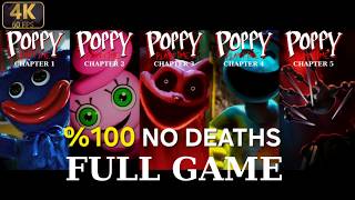 POPPY PLAYTIME ALL CHAPTERS 1, 2, 3, 4, 5 4K60FPS %100 FULL GAME [NO DEATHS - NO COMMENTARY]