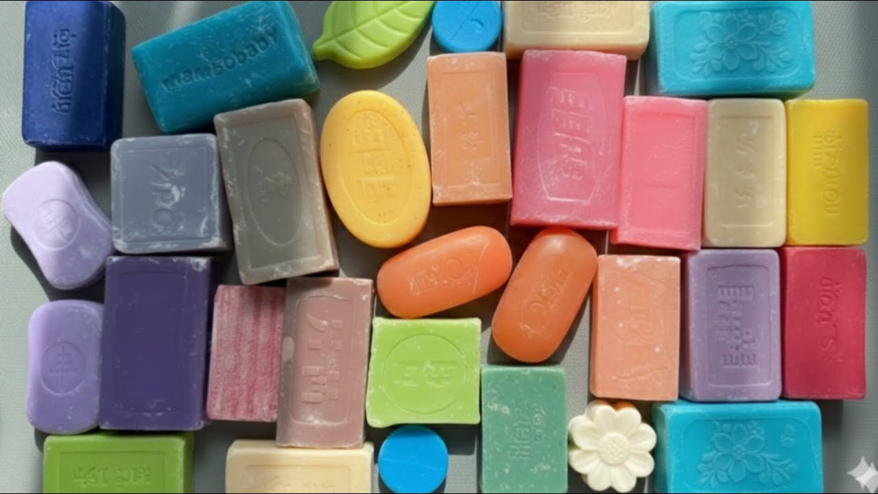 ✨🤩Relaxing ASMR SOAP•Cutting Dry Soap•Bundle of mix colourful ✨ soap & cutting asmr