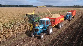 Chopping corn with John Deere & Ford