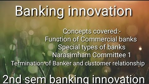 Banking innovation 2nd sem bcom