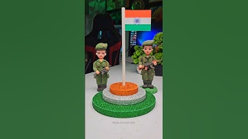 Republic day special craft idea 🇮🇳 Diy indian flag craft model india 🇮🇳 Jai hind #shorts #short