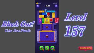 Block Out Level 157 Walkthrough | Color Sort Puzzle Gameplay | Go Answer