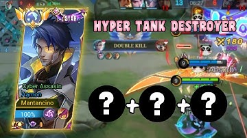 TOP GLOBAL AAMON USES BUILD HYPER AKAI TANK DESTRUCTION AND KUFRA TANK - AAMON BEST BUILD 2023 MLBB
