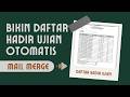 Download Format Daftar Hadir Ujian Otomatis