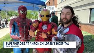 Superheroes stop at Akron Children’s Hospital
