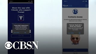 Trump and Biden campaign apps access vast amounts of users' data