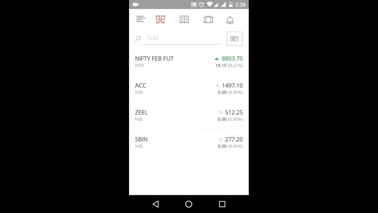 zerodha trading mobile app