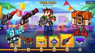 : I Bought Anniversary Season Pixel Pass In Pixel Gun 3D + Open 4 Winner Chests