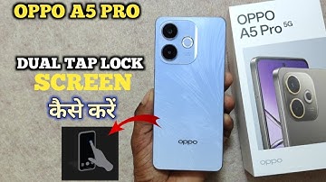 How To Double Tap On/Off Screen in Oppo A5 Pro 5g | Double Tap Screen Lock Oppo A5 Pro 5g