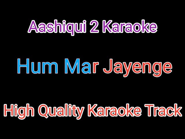 Hum Mar Jayenge karaoke |Mere Yaara Tere Gham Agar Payenge aashique 2 karaoke track class=