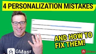 4 Personalization Mistakes in Cold Email KILLING Your Conversion Rate by GMass 3,002 views 1 year ago 6 minutes, 52 seconds