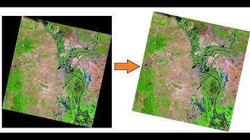 Remove black display background of Landsat image