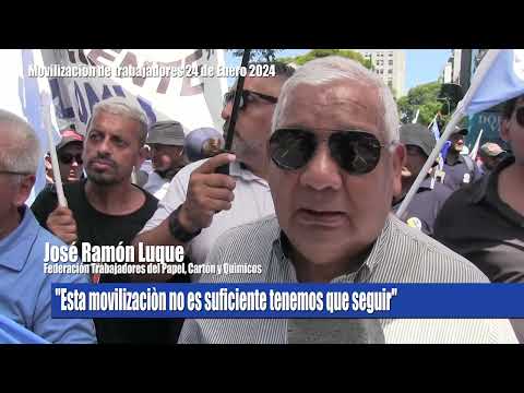 La Federaciòn de Papeleros se hizo presente en la movilizaciòn de los trabajadores contra Milei