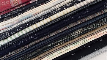 Part 1 Unboxing Vintage Japanese Tsumugi Pongee Kimono Silk Fabrics